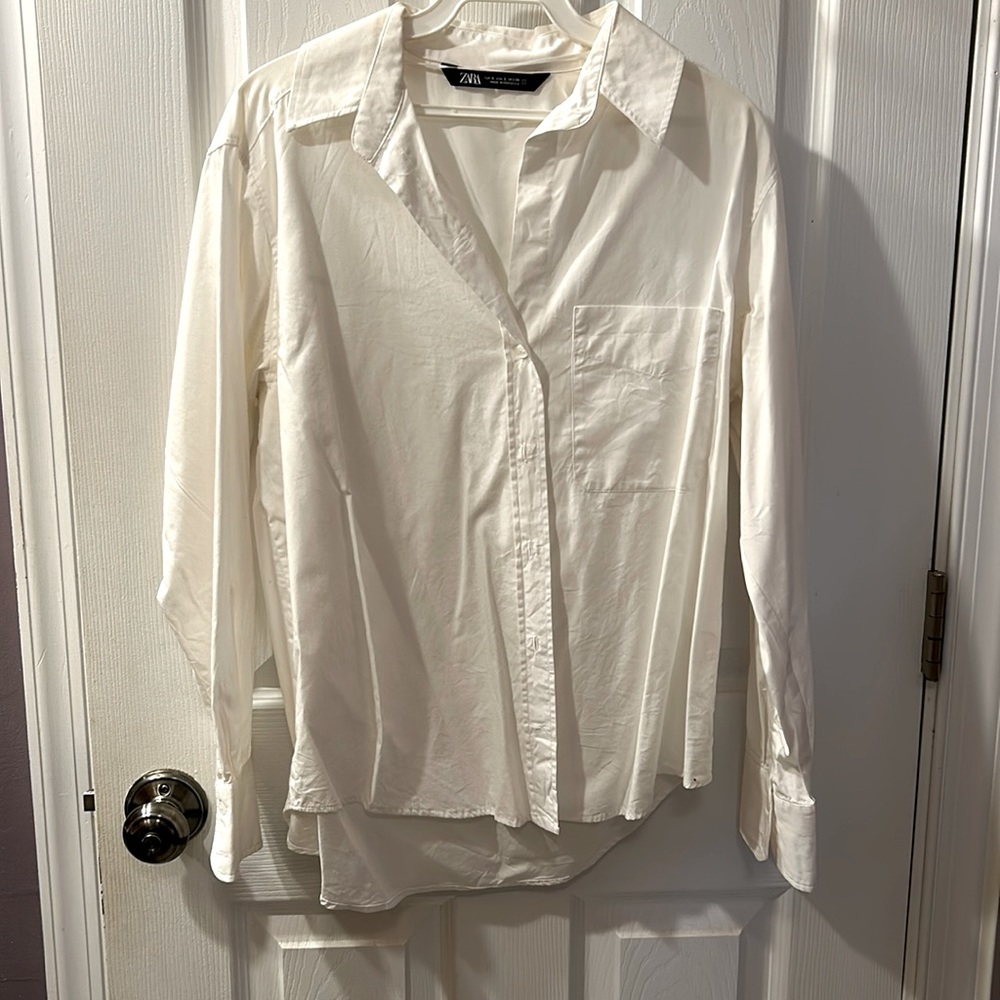 Zara white button up